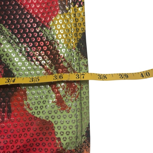 Joseph Ribkoff Colorful Shimmer Dress Size 12 Artsy Abstract Art To Wear Disco - Picture 8 of 8